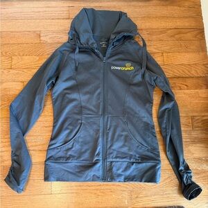 Power Crunch Gray sports Jacket zip up size small